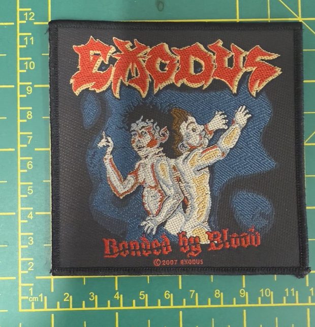 EXODUS BONDED BY BLOOD ALBUM COVER WOVEN SEW ON PATCH OFFICIAL PATCH