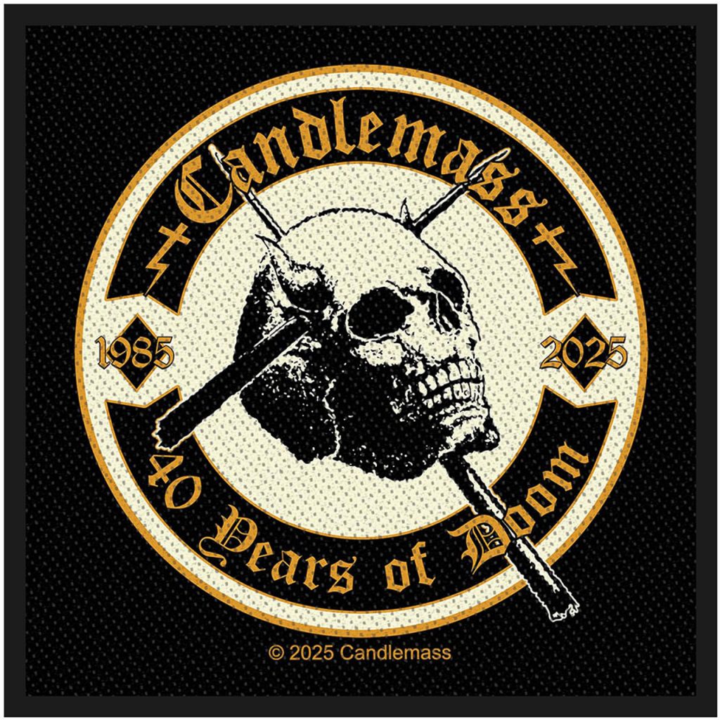 Candlemass 40 Years of Doom Woven Sew on Patch Officially Licensed