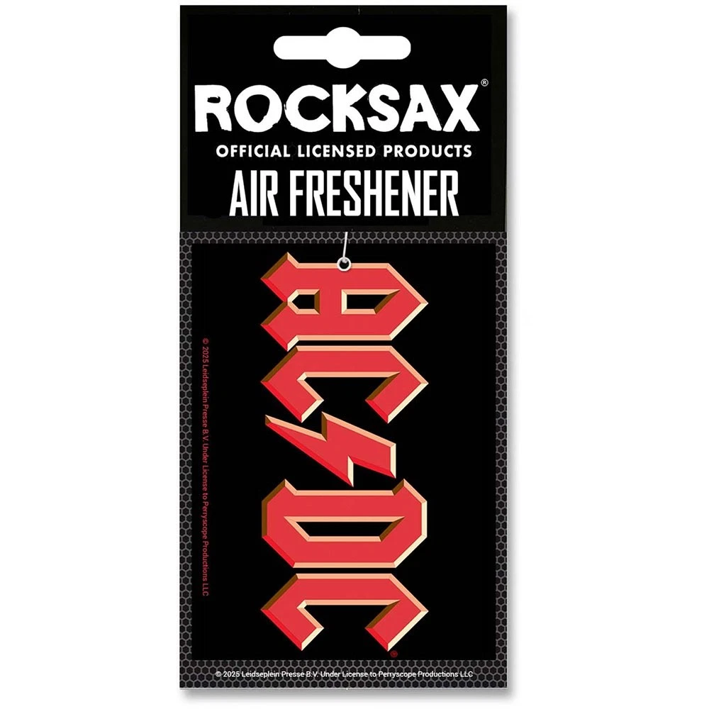 AC/DC CLASSIC RED LOGO AIR FRESHENER OFFICIALLY LICENSED
